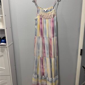 LC Lauren Conrad Multicolor Striped Maxi Dress